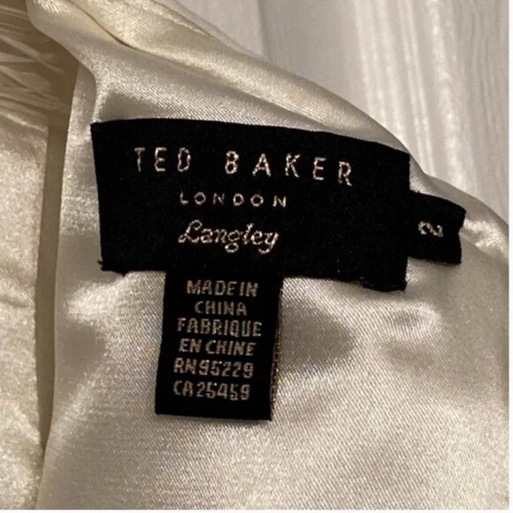 Ted Baker Aaina Embellished Maxi Dress gown white gold size 2 nwot - Picture 6 of 16